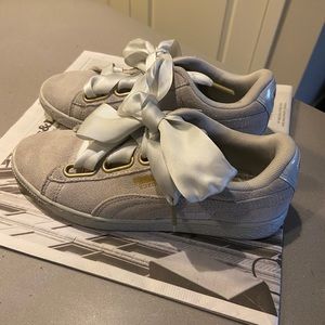Grey suede sneakers